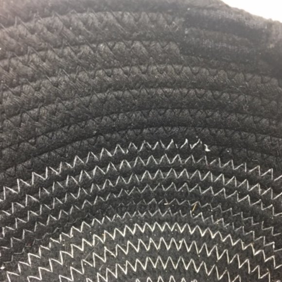 Black Woven 100% Cotton Rope Hanging Plant Veggie Fruit Basket - Picture 14 of 14